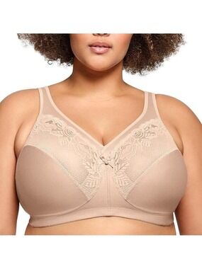 ✨ Glamorise 1003 Women's Full Figure Wirefree Minimizer Support Bra NWOT 40D